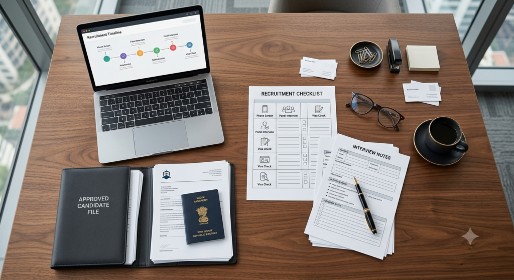 Documents and hiring process for international recruitment and work visa support