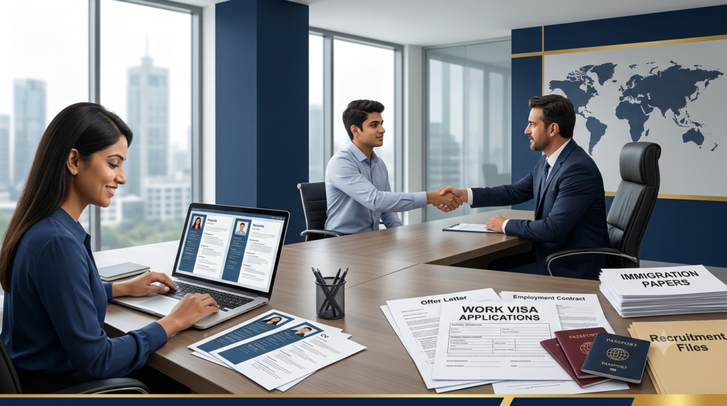 Recruitment process from candidate screening to successful placement